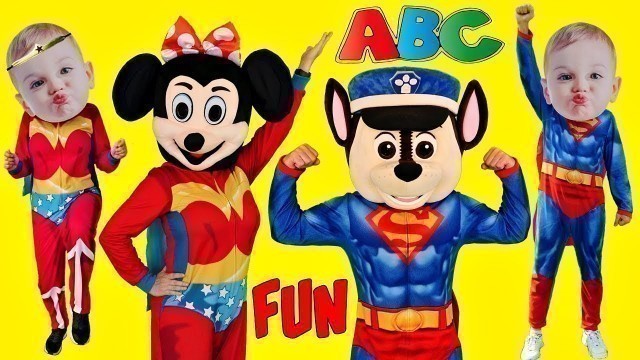 'Superhero Babies Learn ABC Kids Song Alphabet MASHUP Sing Along Songs for Kids Nursery Rhymes'