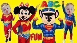 'Superhero Babies Learn ABC Kids Song Alphabet MASHUP Sing Along Songs for Kids Nursery Rhymes'