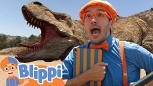 'Blippi Learns About Dinosaurs! | @T-Rex Ranch - Dinosaurs For Kids | Educational Videos for Kids'