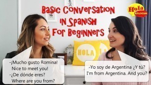 'Basic Conversation Practice in Spanish for Beginners | HOLA SPANISH | BRENDA & ROMINA ROMANIELLO'
