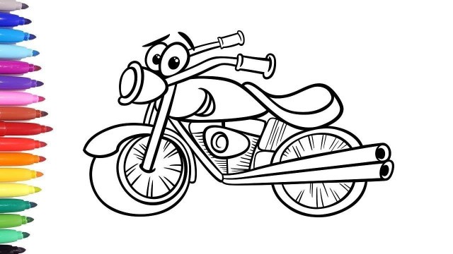 'Coloring Mario Motorcycles - Colors with Bike Video, Coloring Video for Kids'