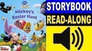 'Mickey Mouse Clubhouse Read Along Story book | Mickey\'s Easter Hunt | Read Aloud Story Books Kids'
