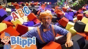 'Blippi Learns The ABC\'s At a Trampoline Park For Kids | Educational Videos For Children'