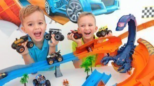 'Vlad and Niki Collect Toy Cars | Hot Wheels Monster Trucks'