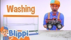 'Learn to Wash Toy Trucks | Blippi Full Episodes | Educational Videos for Kids | Blippi Toys'