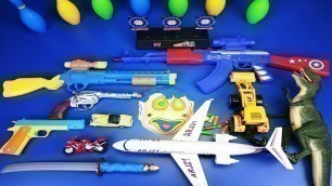'Colored Toys for Children ! Airplane,Truck,Cars,Gun,Dinosaurs,Motorcycles,Sword-Video for Kids'