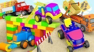 'Trucks Construction for Kids - Excavator, Dump Truck, Mixer Truck -  toy unboxing  jugnu kids'