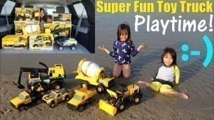 'Kids\' Fun Toy Playtime at the BEACH! TONKA Trucks Beach Playtime Fun! Kids\' Toy Trucks Unboxing'