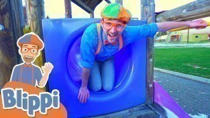 'Learning With Blippi At An Outdoor Playground | Educational Videos For Kids'