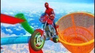 'LEARN COLORS for Kids MotorCycles ! with Superheroes Video 3D Cartoon Nursery Rhymes for Children'