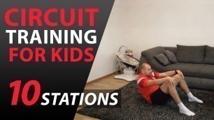 '10 CIRCUIT TRAINING FOR CHILDREN AT HOME | STRENGTH TRAINING FOR CHILDREN #4'