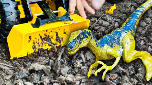 'Dinosaur Excavation! Tonka Trucks Digging Up Dinosaurs | Toy Trucks for Kids | Jack Jack Plays'
