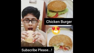 'Chiken Burger/Simple Chicken Burger/Tiffin Burger/KIDS COOKING /COOKING WITH AHMAD'